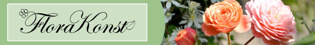 Header with roses and the logo of FloraKonst